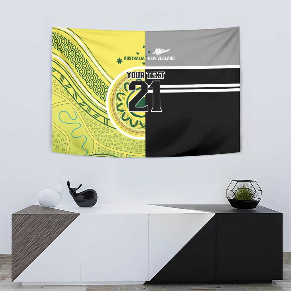 Custom Cricket AUNZ Spirit Tapestry Aussie New Zealand Retro Edition - Aussie Hoodie