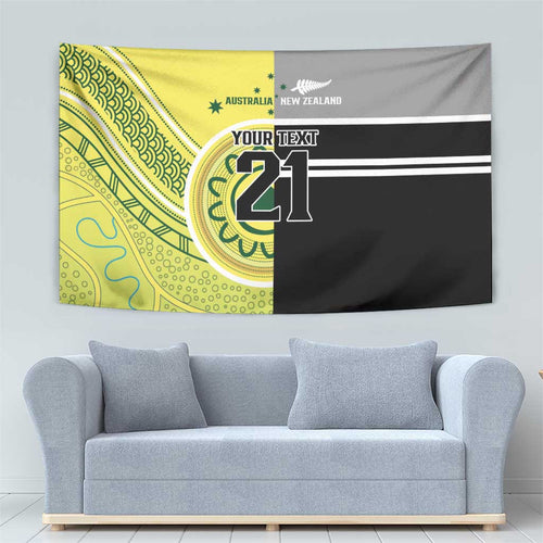 Custom Cricket AUNZ Spirit Tapestry Aussie New Zealand Retro Edition - Aussie Hoodie