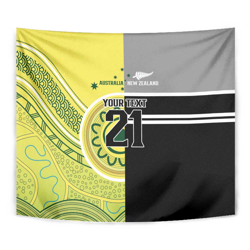 Custom Cricket AUNZ Spirit Tapestry Aussie New Zealand Retro Edition - Aussie Hoodie