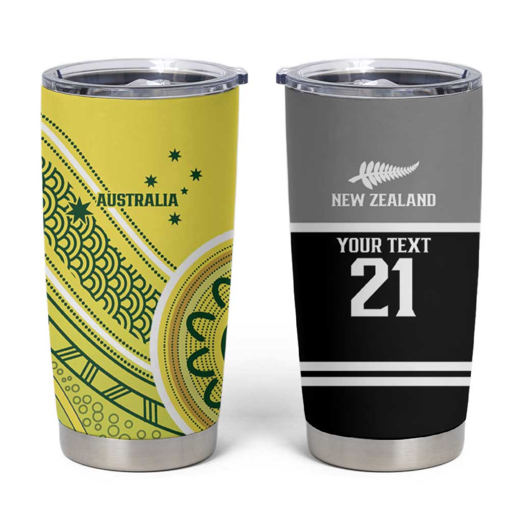 Custom Cricket AUNZ Spirit Tumbler Cup Aussie New Zealand Retro Edition - Aussie Hoodie