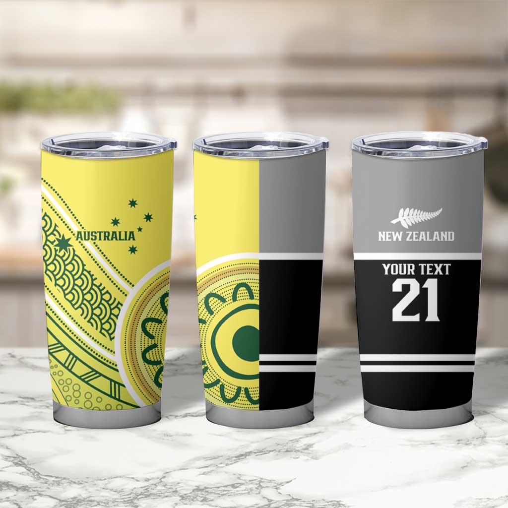 Custom Cricket AUNZ Spirit Tumbler Cup Aussie New Zealand Retro Edition - Aussie Hoodie