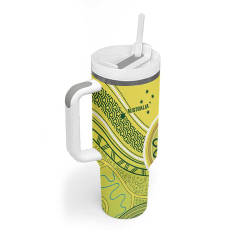 Custom Cricket AUNZ Spirit Tumbler With Handle Aussie New Zealand Retro Edition - Aussie Hoodie