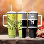 Custom Cricket AUNZ Spirit Tumbler With Handle Aussie New Zealand Retro Edition - Aussie Hoodie