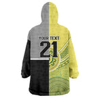 Custom Cricket AUNZ Spirit Wearable Blanket Hoodie Aussie New Zealand Retro Edition - Aussie Hoodie