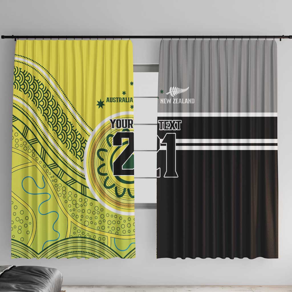 Custom Cricket AUNZ Spirit Window Curtain Aussie New Zealand Retro Edition - Aussie Hoodie