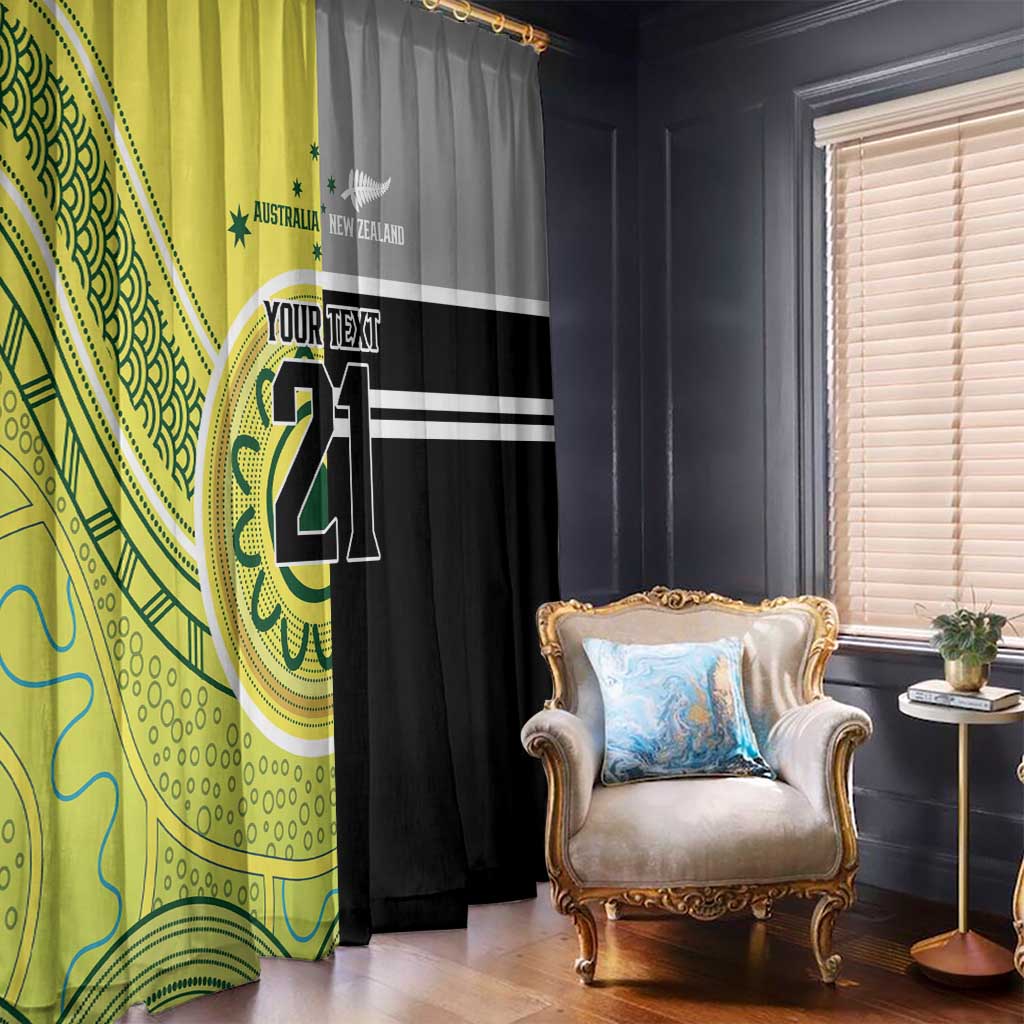 Custom Cricket AUNZ Spirit Window Curtain Aussie New Zealand Retro Edition - Aussie Hoodie