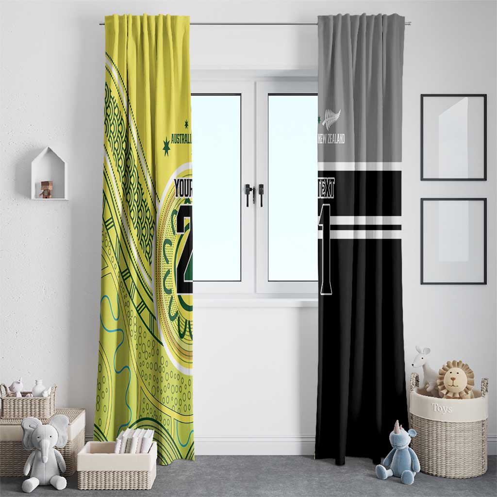 Custom Cricket AUNZ Spirit Window Curtain Aussie New Zealand Retro Edition - Aussie Hoodie