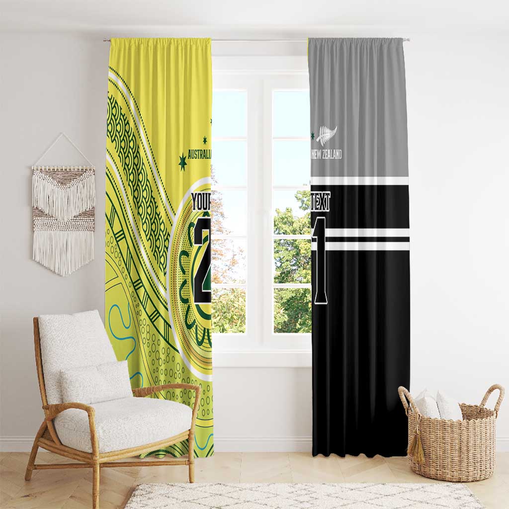 Custom Cricket AUNZ Spirit Window Curtain Aussie New Zealand Retro Edition - Aussie Hoodie