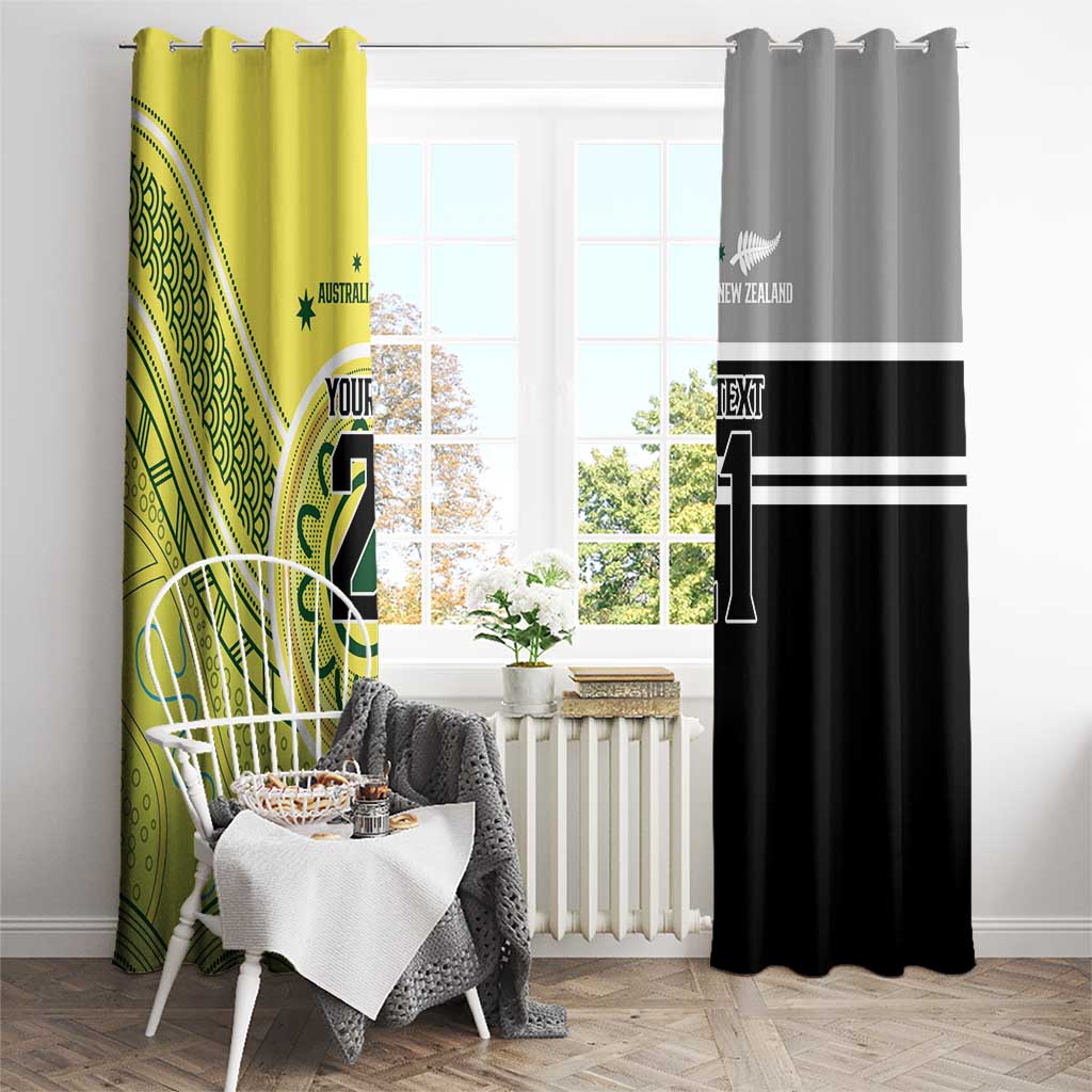 Custom Cricket AUNZ Spirit Window Curtain Aussie New Zealand Retro Edition - Aussie Hoodie