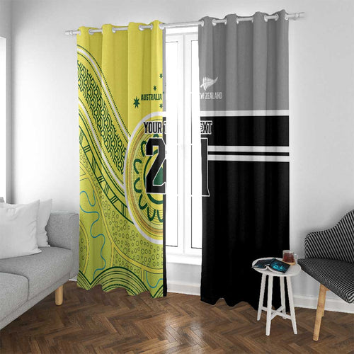 Custom Cricket AUNZ Spirit Window Curtain Aussie New Zealand Retro Edition - Aussie Hoodie