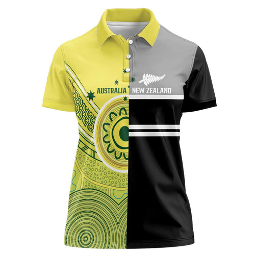 Custom Cricket AUNZ Spirit Women Polo Shirt Aussie New Zealand Retro Edition - Aussie Hoodie