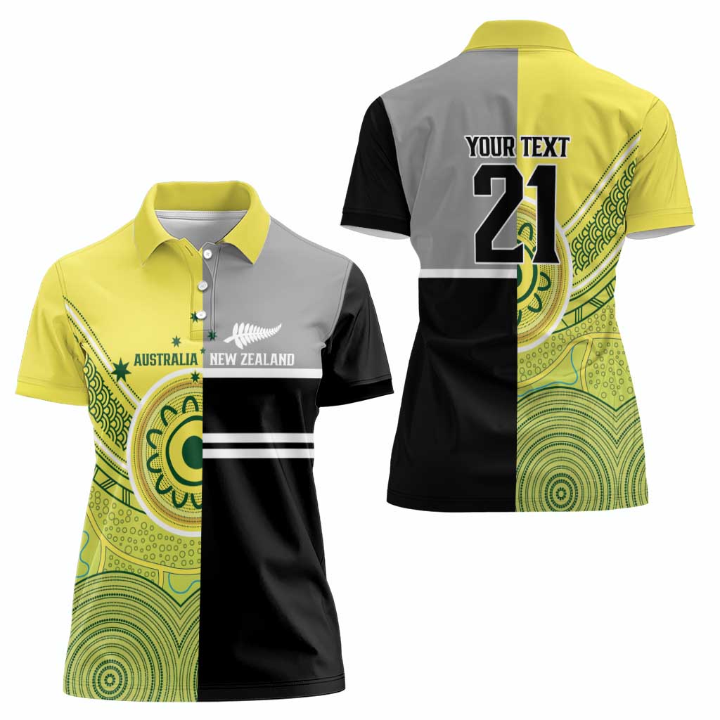 Custom Cricket AUNZ Spirit Women Polo Shirt Aussie New Zealand Retro Edition - Aussie Hoodie