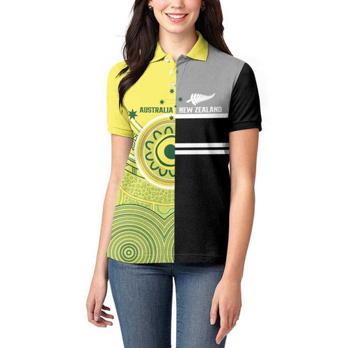 Custom Cricket AUNZ Spirit Women Polo Shirt Aussie New Zealand Retro Edition - Aussie Hoodie