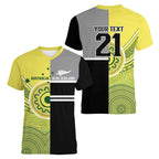 Custom Cricket AUNZ Spirit Women V-Neck T-Shirt Aussie New Zealand Retro Edition - Aussie Hoodie
