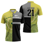 Custom Cricket AUNZ Spirit Zipper Polo Shirt Aussie New Zealand Retro Edition - Aussie Hoodie