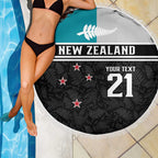 Custom NZ Cricket Pride Beach Blanket Silver Fern Fan Supporter Apparel - Aussie Hoodie