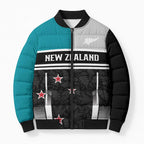 Custom NZ Cricket Pride Bomber Puffer Jacket Silver Fern Fan Supporter Apparel - Aussie Hoodie