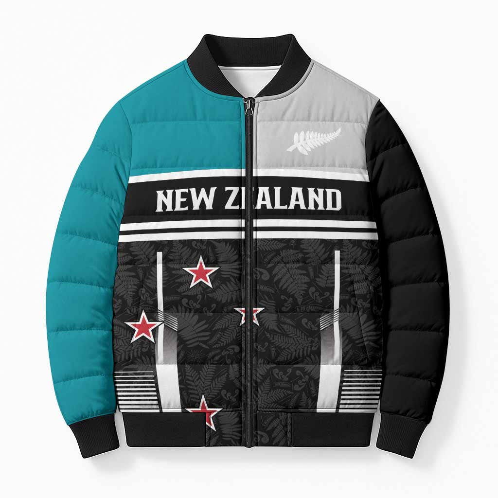Custom NZ Cricket Pride Bomber Puffer Jacket Silver Fern Fan Supporter Apparel - Aussie Hoodie