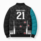 Custom NZ Cricket Pride Bomber Puffer Jacket Silver Fern Fan Supporter Apparel - Aussie Hoodie