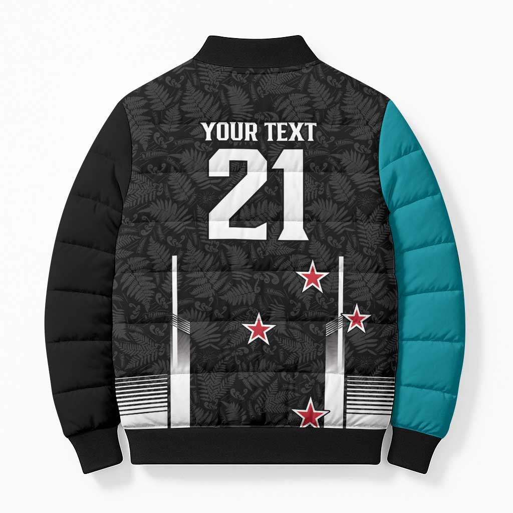Custom NZ Cricket Pride Bomber Puffer Jacket Silver Fern Fan Supporter Apparel - Aussie Hoodie
