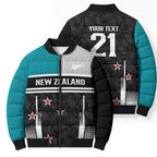 Custom NZ Cricket Pride Bomber Puffer Jacket Silver Fern Fan Supporter Apparel - Aussie Hoodie