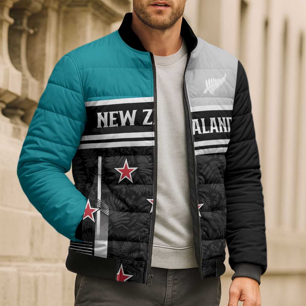 Custom NZ Cricket Pride Bomber Puffer Jacket Silver Fern Fan Supporter Apparel - Aussie Hoodie