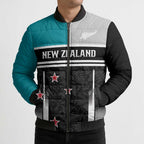 Custom NZ Cricket Pride Bomber Puffer Jacket Silver Fern Fan Supporter Apparel - Aussie Hoodie