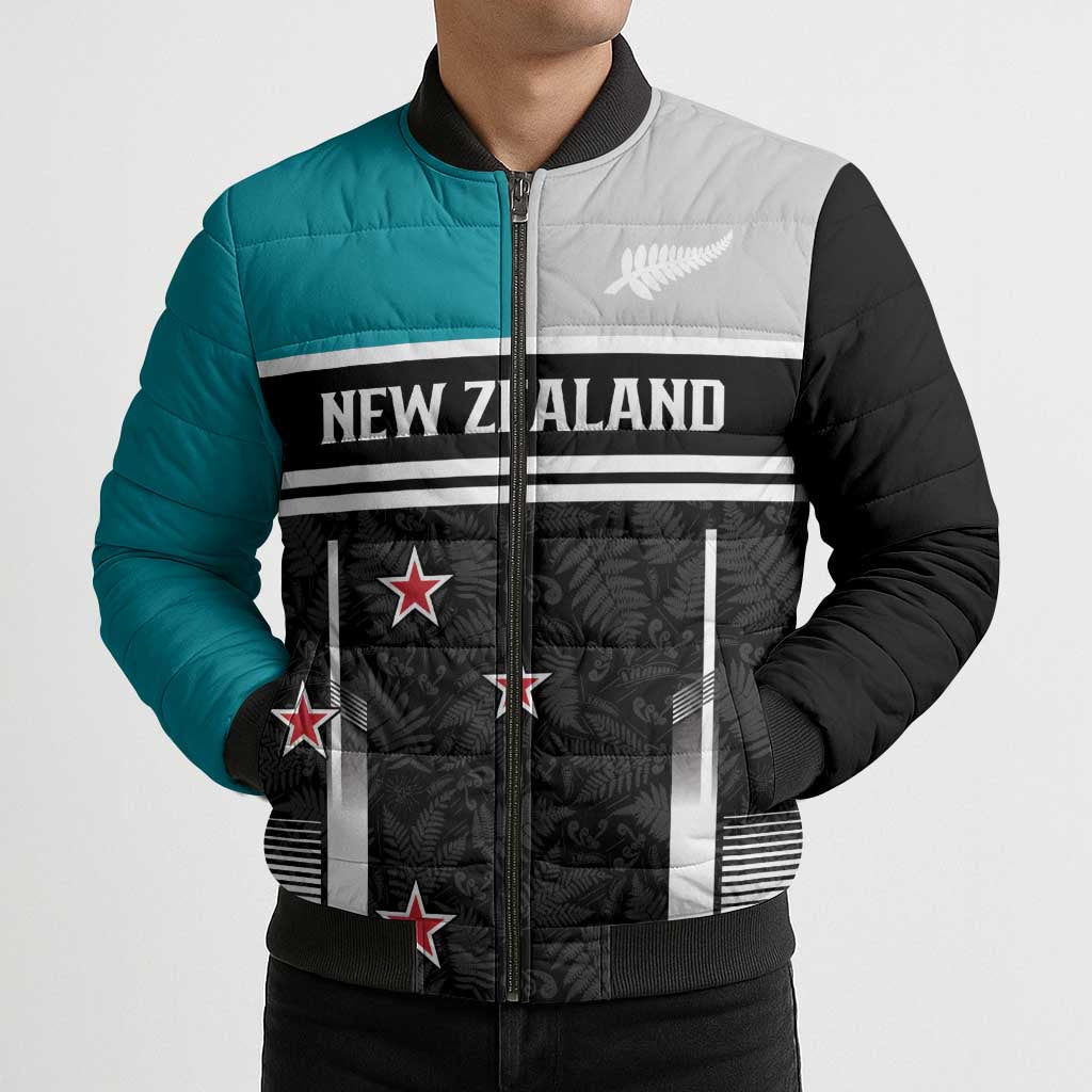 Custom NZ Cricket Pride Bomber Puffer Jacket Silver Fern Fan Supporter Apparel - Aussie Hoodie