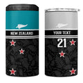 Custom NZ Cricket Pride 4 in 1 Can Cooler Tumbler Silver Fern Fan Supporter Apparel - Aussie Hoodie