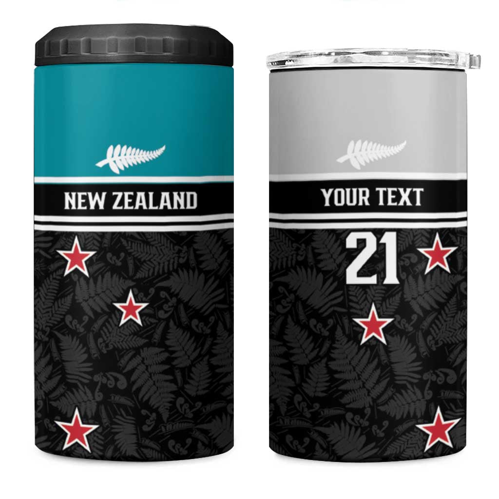 Custom NZ Cricket Pride 4 in 1 Can Cooler Tumbler Silver Fern Fan Supporter Apparel - Aussie Hoodie