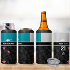Custom NZ Cricket Pride 4 in 1 Can Cooler Tumbler Silver Fern Fan Supporter Apparel - Aussie Hoodie