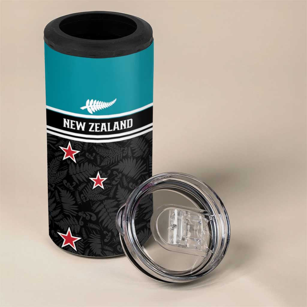 Custom NZ Cricket Pride 4 in 1 Can Cooler Tumbler Silver Fern Fan Supporter Apparel - Aussie Hoodie