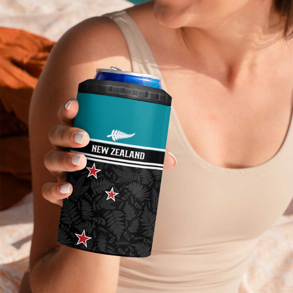 Custom NZ Cricket Pride 4 in 1 Can Cooler Tumbler Silver Fern Fan Supporter Apparel - Aussie Hoodie