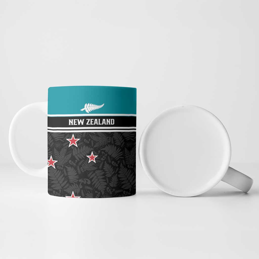 Custom NZ Cricket Pride Ceramic Mug Silver Fern Fan Supporter Apparel - Aussie Hoodie