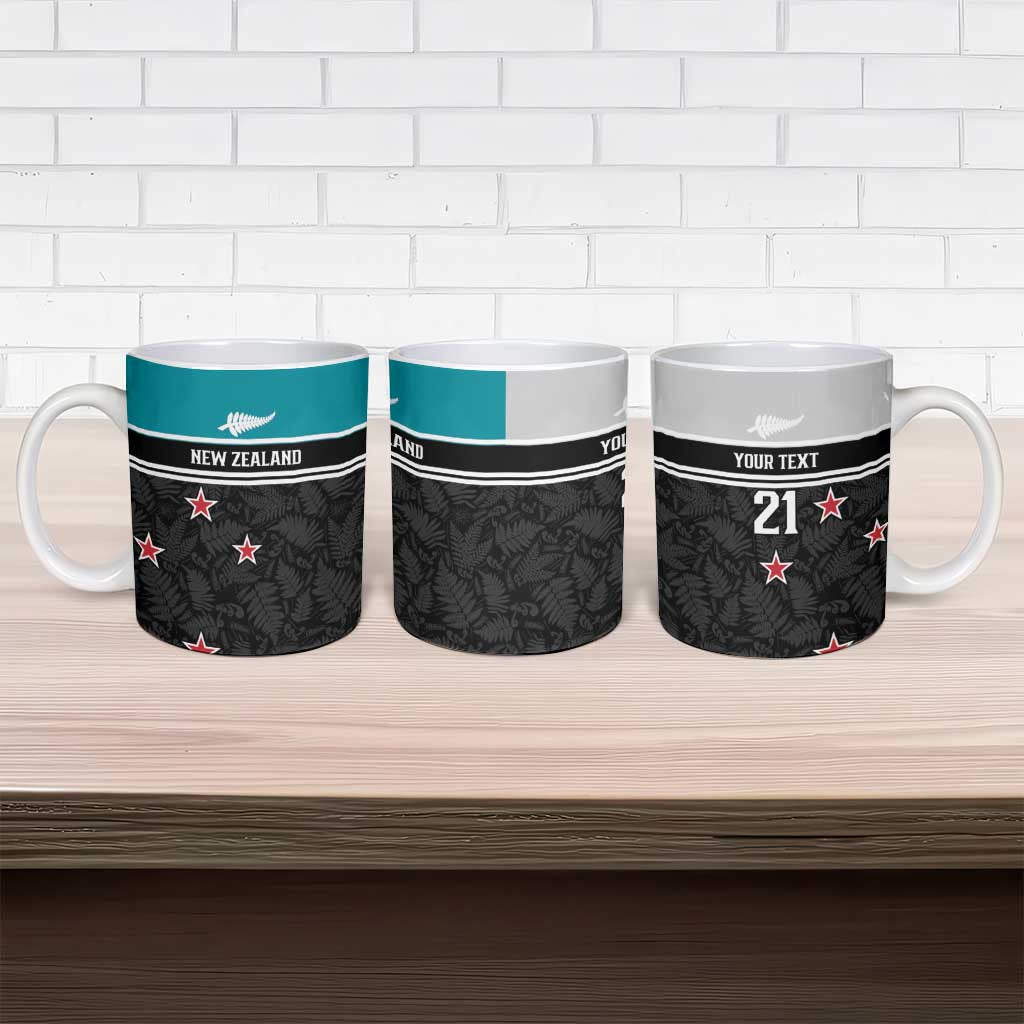 Custom NZ Cricket Pride Ceramic Mug Silver Fern Fan Supporter Apparel - Aussie Hoodie