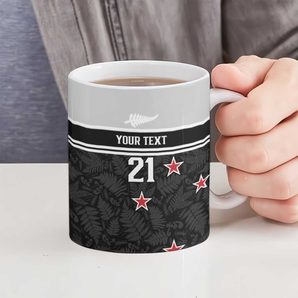 Custom NZ Cricket Pride Ceramic Mug Silver Fern Fan Supporter Apparel - Aussie Hoodie