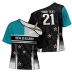Custom NZ Cricket Pride Cross Shoulder Shirt Silver Fern Fan Supporter Apparel - Aussie Hoodie