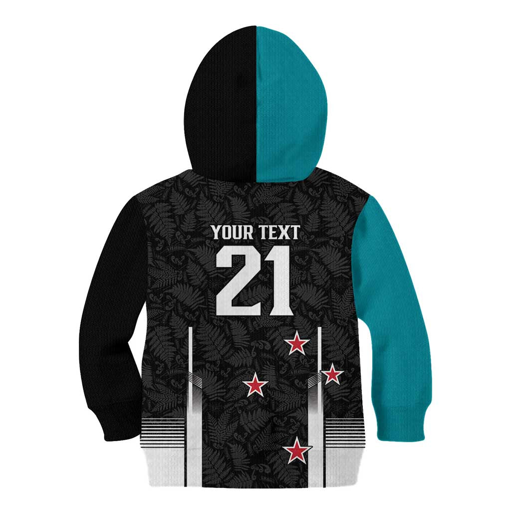 Custom NZ Cricket Pride Kid Hoodie Silver Fern Fan Supporter Apparel - Aussie Hoodie