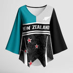 Custom NZ Cricket Pride Kimono Sleeve Blouse Silver Fern Fan Supporter Apparel - Aussie Hoodie