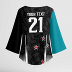 Custom NZ Cricket Pride Kimono Sleeve Blouse Silver Fern Fan Supporter Apparel - Aussie Hoodie