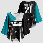 Custom NZ Cricket Pride Kimono Sleeve Blouse Silver Fern Fan Supporter Apparel - Aussie Hoodie