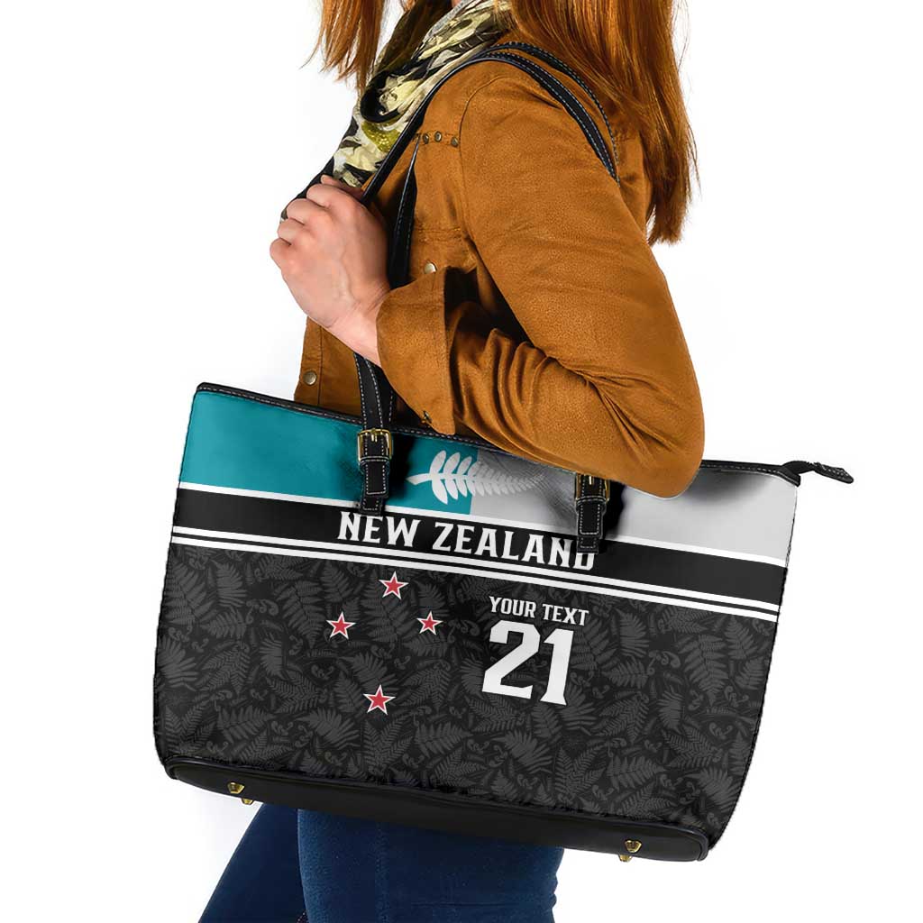 Custom NZ Cricket Pride Leather Tote Bag Silver Fern Fan Supporter Apparel - Aussie Hoodie