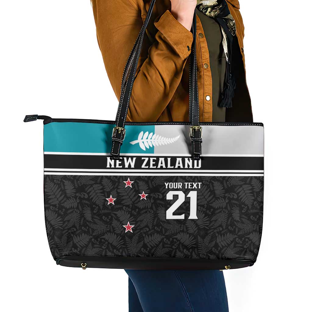 Custom NZ Cricket Pride Leather Tote Bag Silver Fern Fan Supporter Apparel - Aussie Hoodie