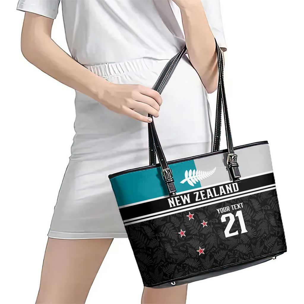 Custom NZ Cricket Pride Leather Tote Bag Silver Fern Fan Supporter Apparel - Aussie Hoodie