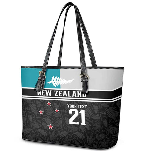 Custom NZ Cricket Pride Leather Tote Bag Silver Fern Fan Supporter Apparel - Aussie Hoodie