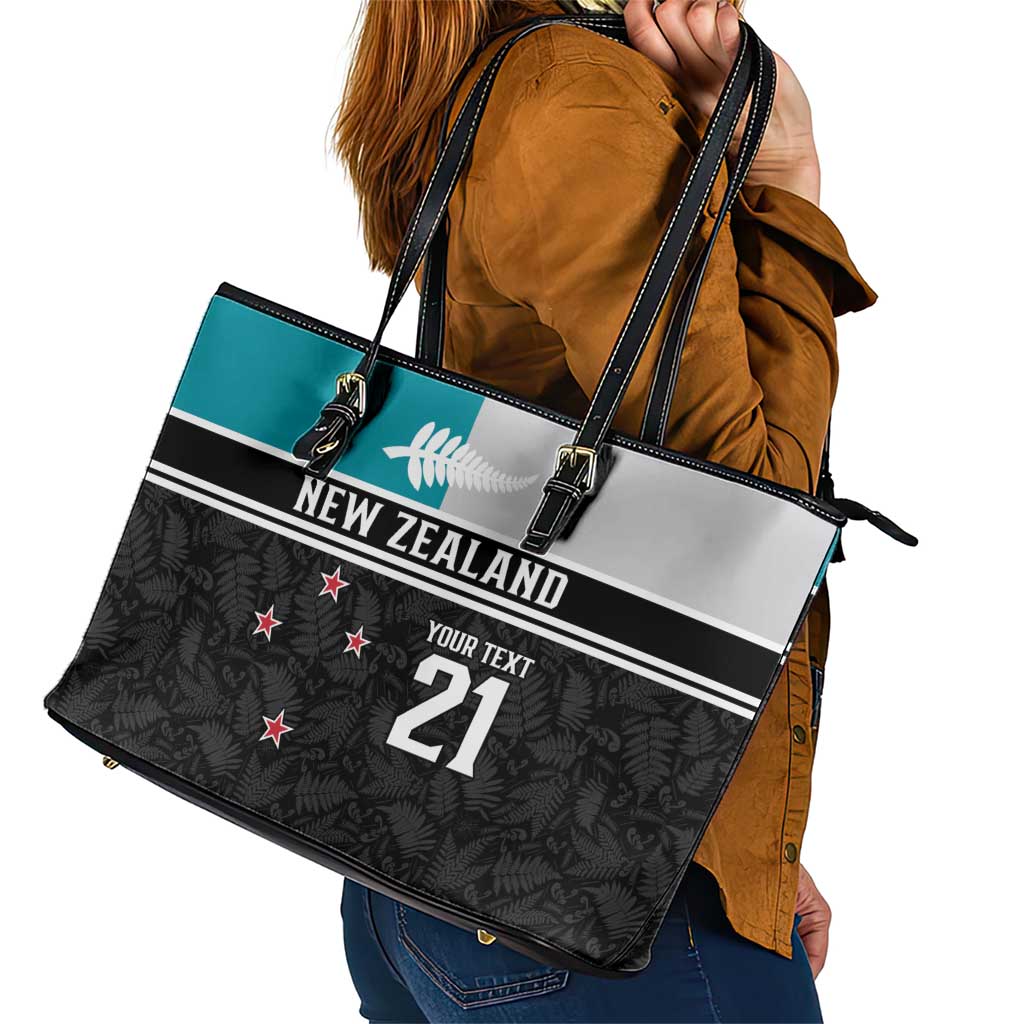 Custom NZ Cricket Pride Leather Tote Bag Silver Fern Fan Supporter Apparel - Aussie Hoodie