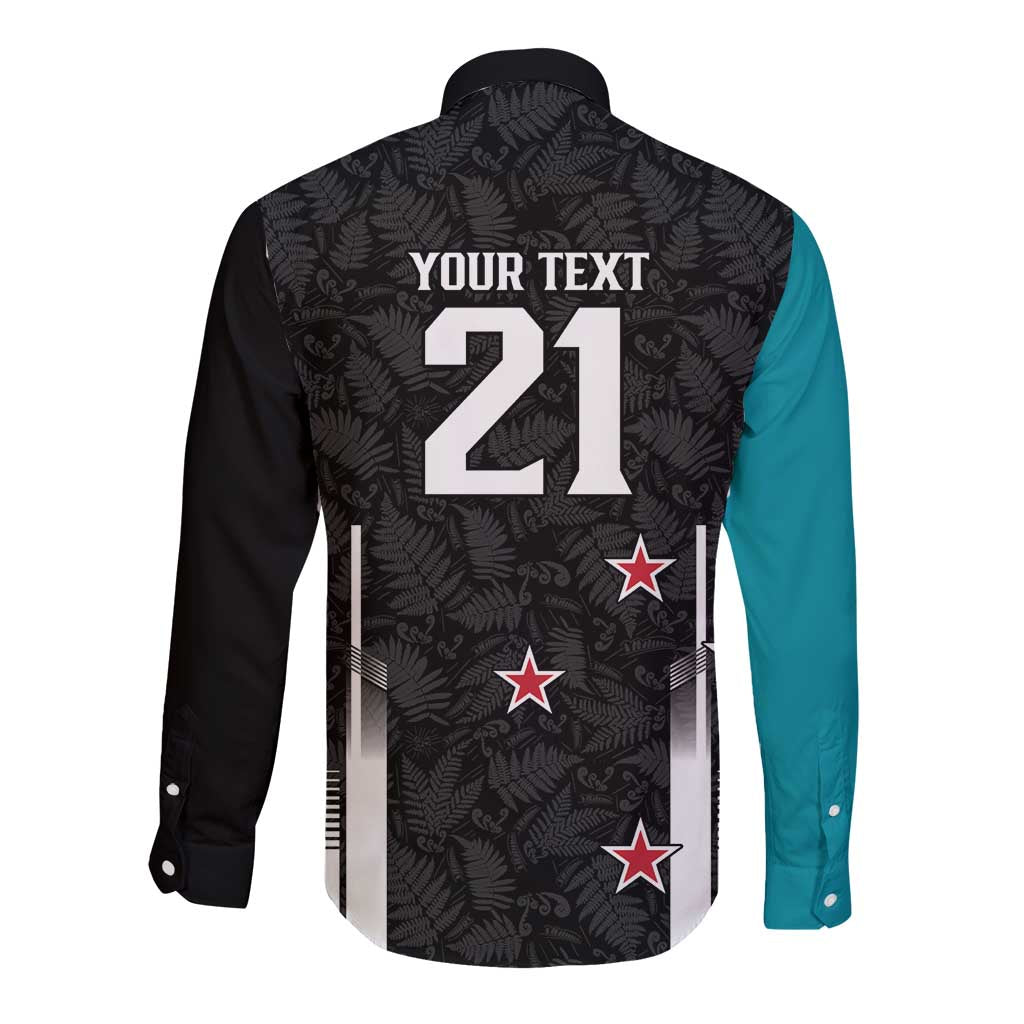 Custom NZ Cricket Pride Long Sleeve Button Shirt Silver Fern Fan Supporter Apparel - Aussie Hoodie