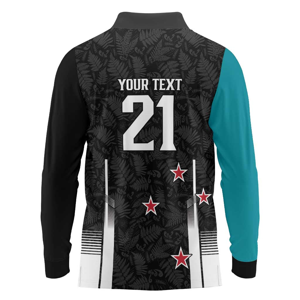 Custom NZ Cricket Pride Long Sleeve Polo Shirt Silver Fern Fan Supporter Apparel - Aussie Hoodie