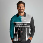 Custom NZ Cricket Pride Long Sleeve Polo Shirt Silver Fern Fan Supporter Apparel - Aussie Hoodie