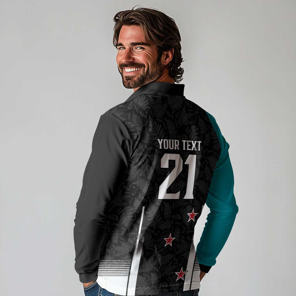 Custom NZ Cricket Pride Long Sleeve Polo Shirt Silver Fern Fan Supporter Apparel - Aussie Hoodie